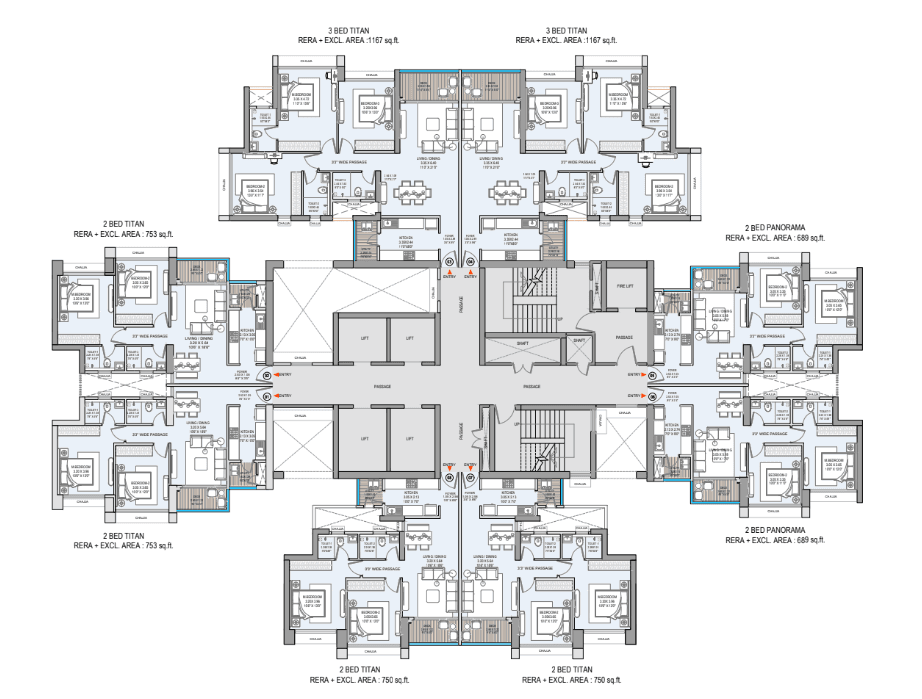 Tower 1 Typical Floor Plan