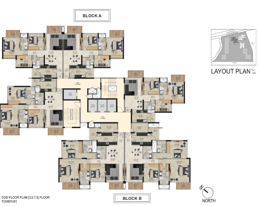 B2 - Even Floors Plan