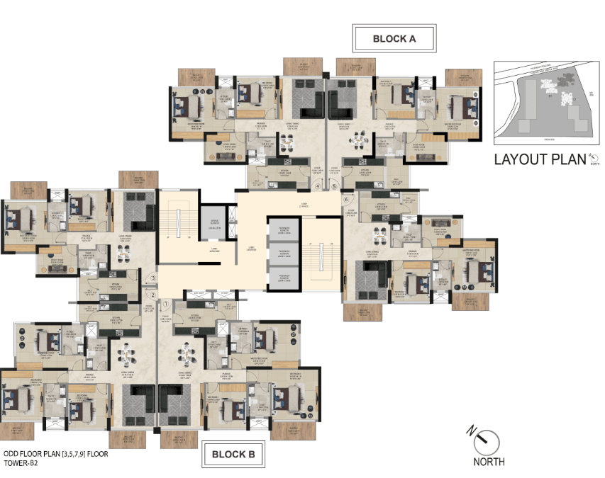B2 - Odd Floors Plan