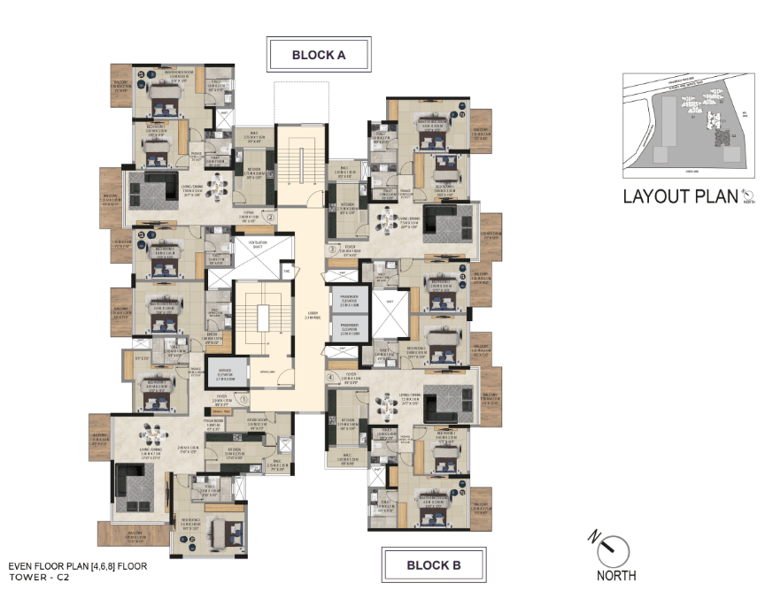 C2- Even Floors Plan